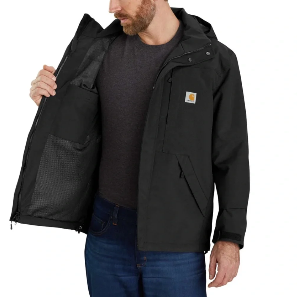 Carhartt Storm Defender Loose Fit Heavyweight Jacket In Black Size XL - Picture 2 of 10